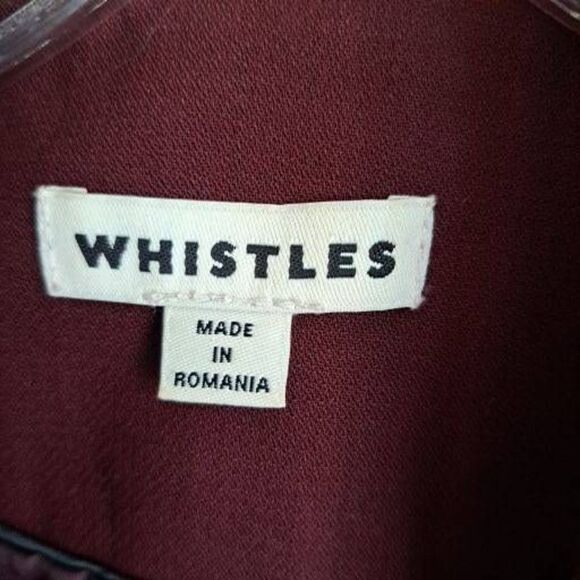 Whistles Women's Red Cloverleaf Lapel Single Button Blazer Size 4 - Picture 6 of 11